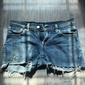 Levis Cutoff Frayed Jean Shorts Womens Size 29